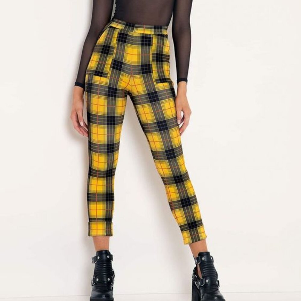 Black Milk Tartan grunge cuffed pants